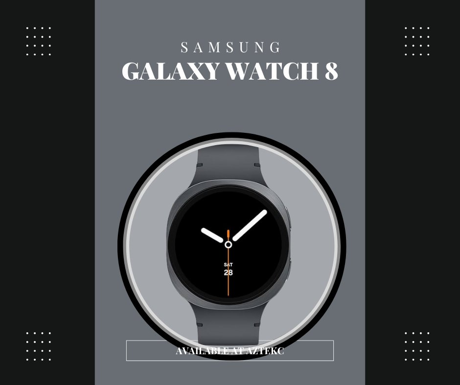 Aztekc's tweet photo. 🔥 Samsung Galaxy Watch 8 (40mm) – Graphite
Style meets smart. Track your health, stay connected, and move with confidence — all from your wrist.
🛒 Get yours now: https://t.co/6Pg2sAwChW
#GalaxyWatch8 #SamsungWatch #Smartwatch #samsunggalaxy  #SmartStyle #FitnessTracker https://t.co/azrx0nJhV8