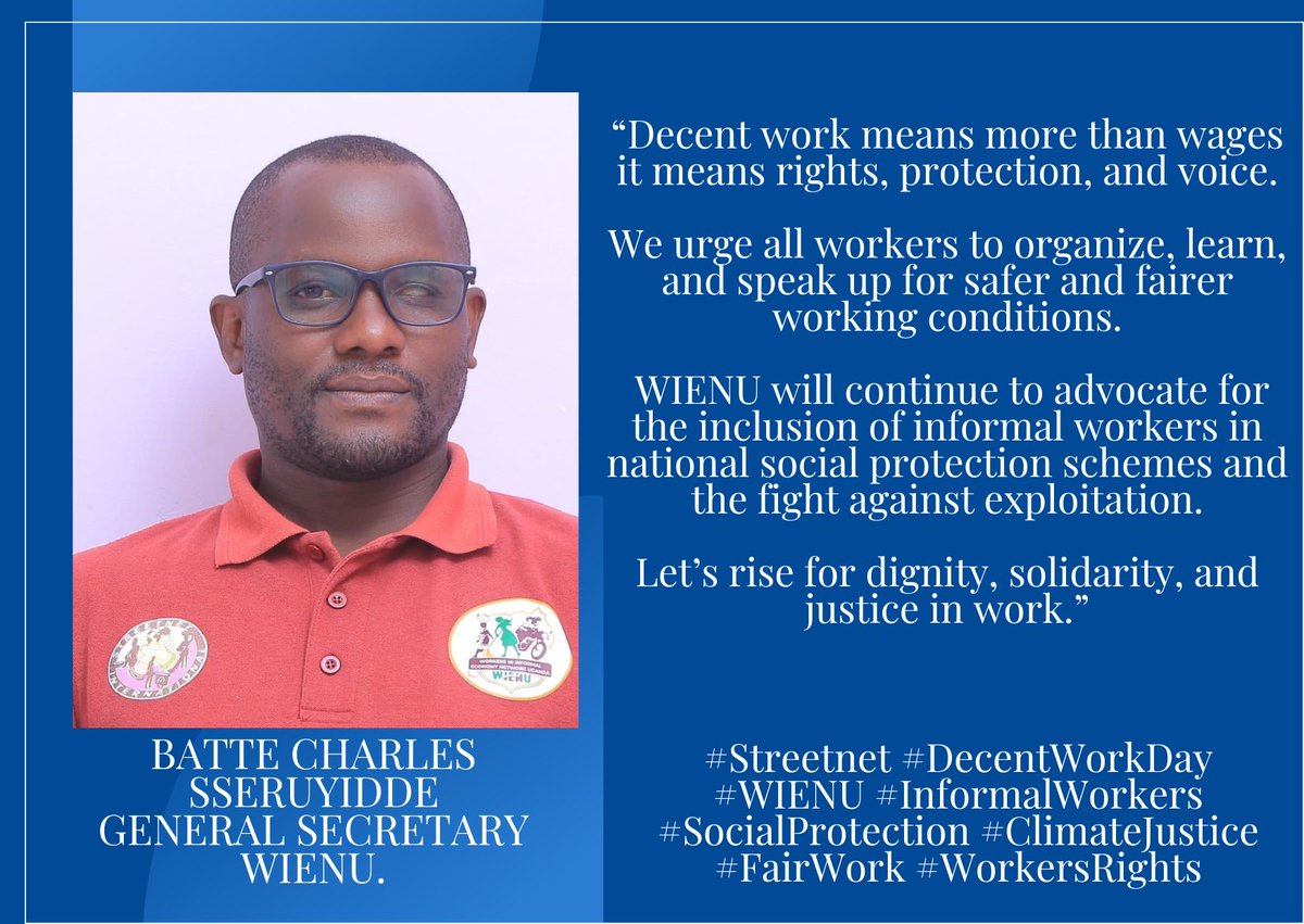 CharleBatte's tweet photo. Decent Work For All. Inclusive of the Informal Sector. https://t.co/2JD1XxVzCS