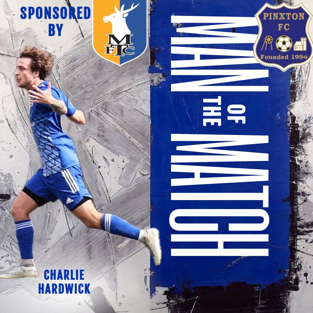 pinxtonfc1's tweet photo. 🔵⚪️MAN OF THE MATCH⚪️🔵

Tonight’s man of the match in our @DerbshireFA cup victory over @holbrooksports is…

Charlie Hardwick

Sponsored by @mansfieldtownfc academy https://t.co/6HmAEmRLX7