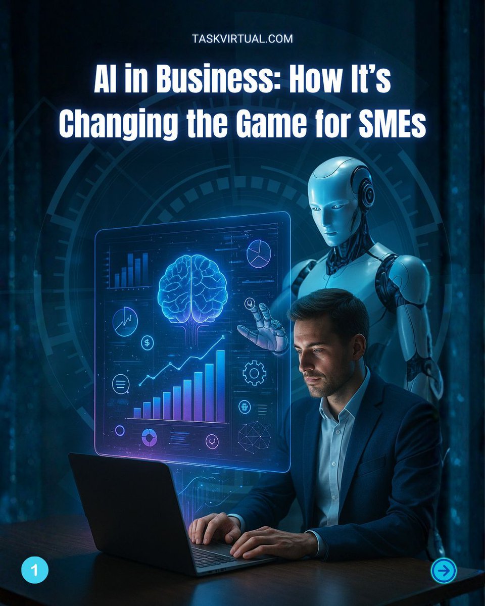 TaskVirtual's tweet image. AI is changing the game for small businesses. 
Pair it with a Virtual Assistant from TaskVirtual—and you’ve got unstoppable growth. 🚀 #VirtualAssistant #BusinessGrowth #AI