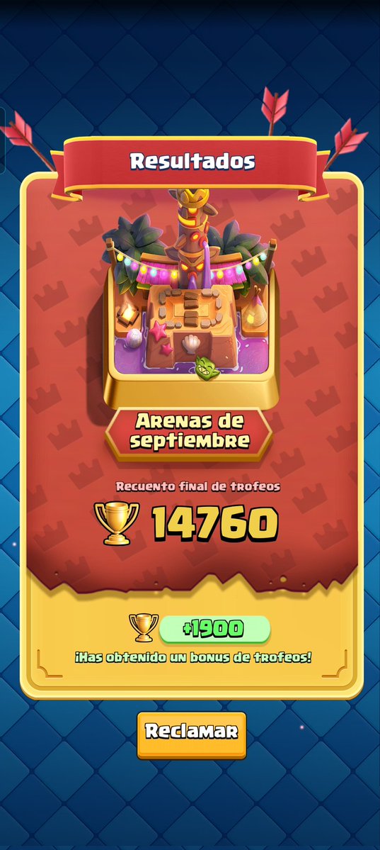 Tan cerca que estuve de 15k en Clash Royale y veo que ya me reiniciaron una vez más 😩