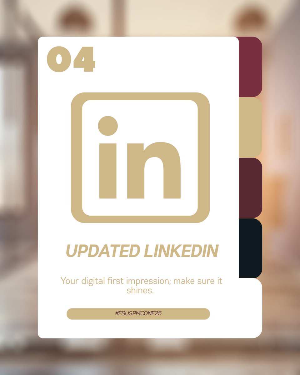 Are you headed to the Sport Management Conference this Friday? 

Remember your essentials: an elevator pitch, notebook and pen, charger, and an updated LinkedIn!

See you there!

#FSUSPM #FSUSPMCONF25 #nolesknowsports