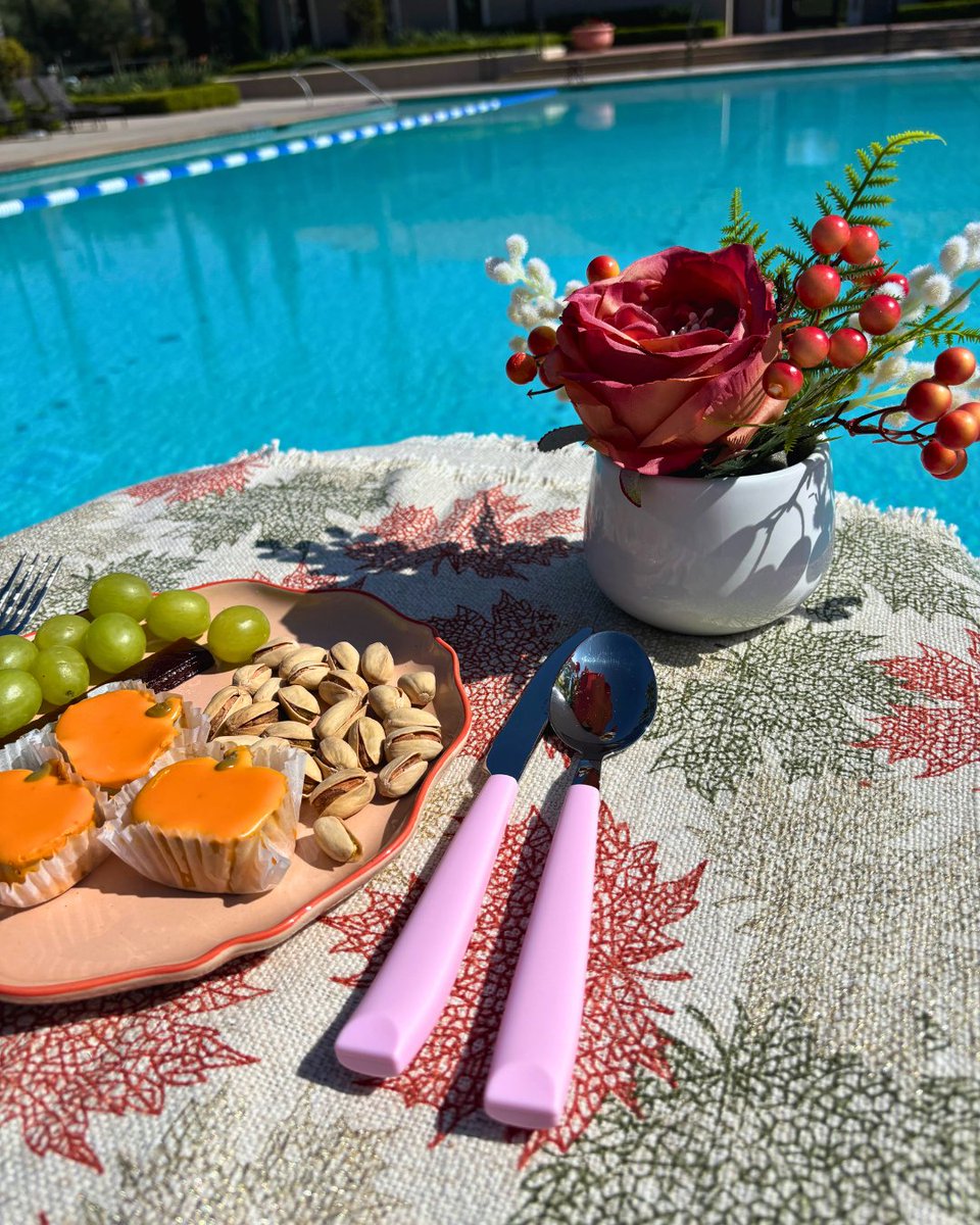 ANNOVAme's tweet image. Who says fall can’t shine poolside? Cozy colors, crisp air, and calm water.
#ANNOVA #ANNOVAME #TableSetting #TableDecor #Tablescape #Tableware #TableStyling #TableSettingIdeas #TableDecorInspo #TableDesign #TabletopDecor #TableSettingInspo #TableDecorIdeas