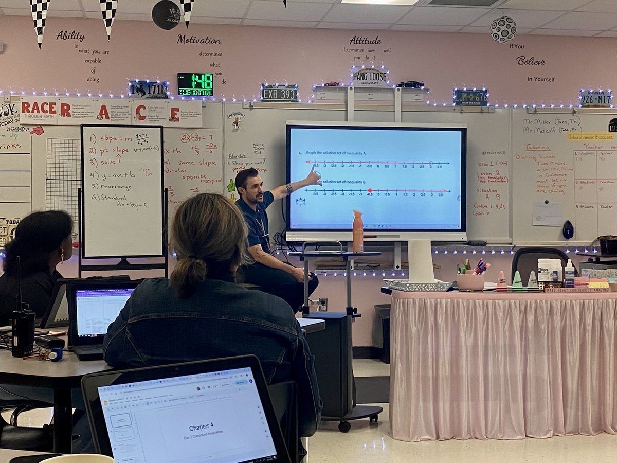 DrRachelMenta's tweet photo. Dividing, conquering, and modeling! 📐✏️ Great collaborative team planning in Math today at University High School. Love seeing teachers breaking down concepts and strategizing for student success! #OCPSMath #CollaborativePlanning #UHS #MathTeachers
@CSO_OCPS @OCPSnews https://t.co/4nB4jWclTe