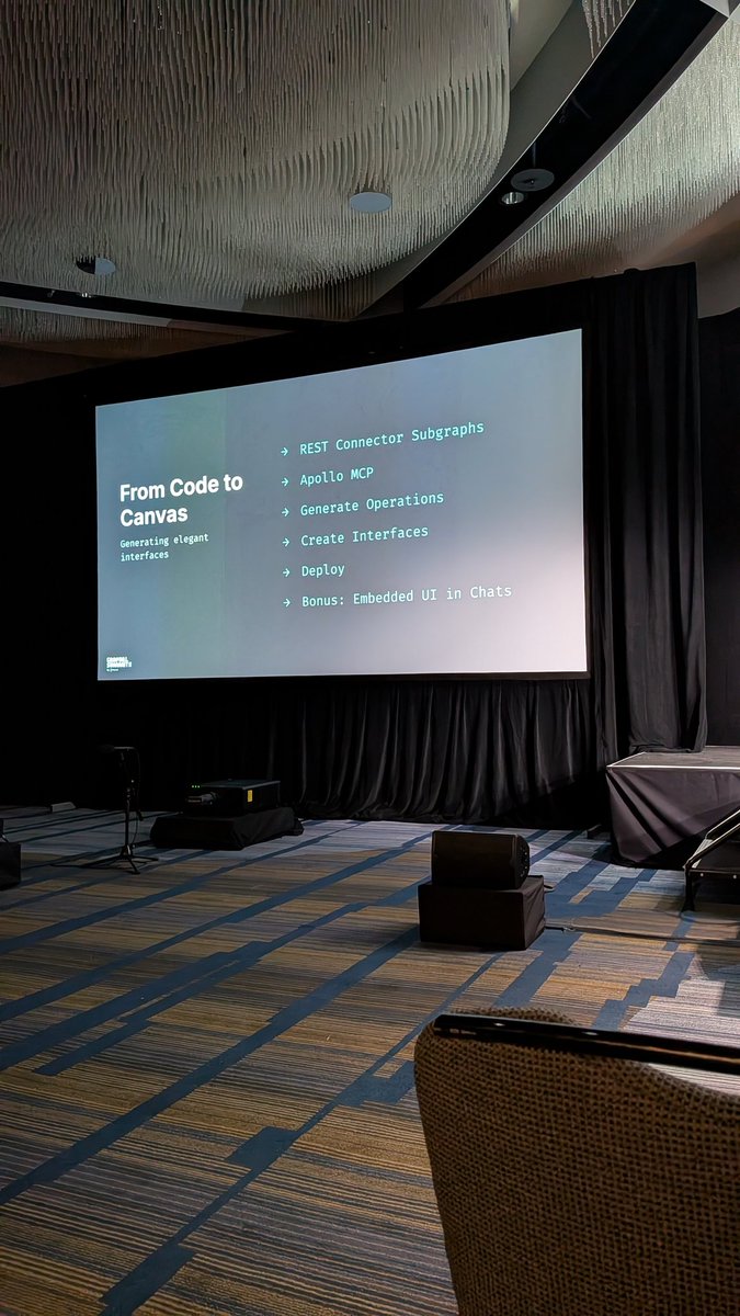 hey_amandam's tweet photo. @goose_oss And finally @apollographql MCP server + goose recipes + MCP UI (@idosal1 )👀👀
#graphqlsummit https://t.co/BQMSzDnn7L