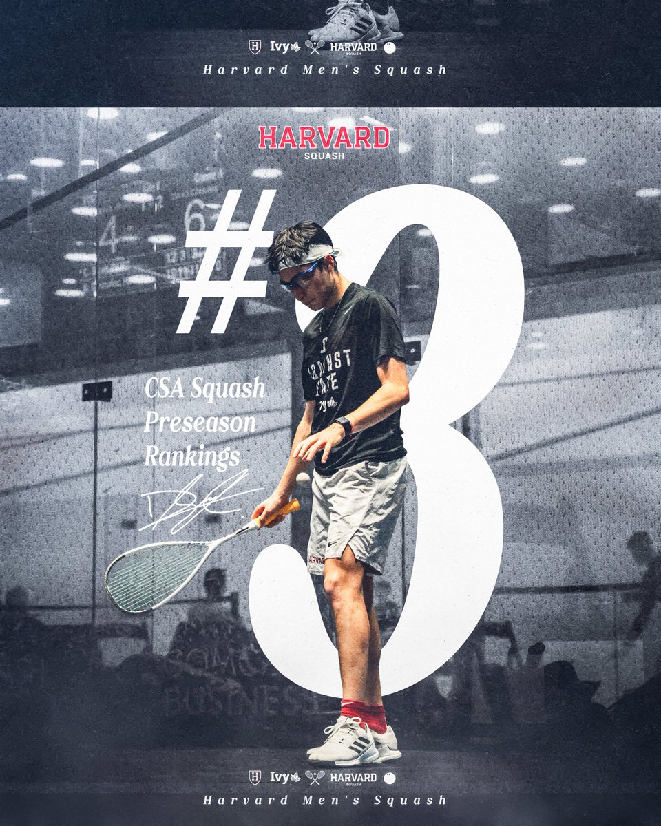 Opening the season at #️⃣3️⃣ in the polls! 

Our men's team was voted into the three-slot in the first <a href="/CollegeSquash/">College Squash</a> rankings of the season! 

#GoCrimson x #OneCrimson