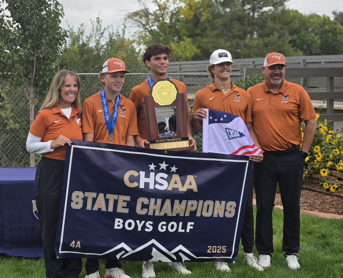 BrentWNew's tweet photo. Mead rallies on second day of 4A state golf to win the team title. In 9 years with a golf program, this was the 1st time @MeadAthletics qualified as a team.

@coloradopreps
@postpreps
@crazysportgirl1 @BoCoPreps @SVVSD https://t.co/SjLGCPAauo