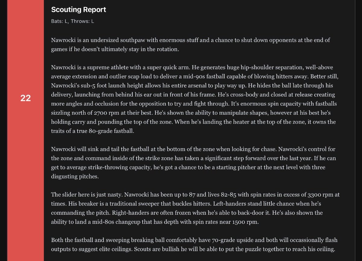 Absolutely MAMMOTH get for <a href="/LSUbaseball/">LSU Baseball</a> and their 2026 class.

Aledo LHP Lucas Nawrocki is headed to Baton Rouge.

Nawrocki ranks as the No. 22 HS prospect in 2026 and the No. 5 arm in the class over at <a href="/OverSlot_/">Over-Slot Baseball</a>.

Maybe the best raw stuff in the country.

👇Full Top 200👇