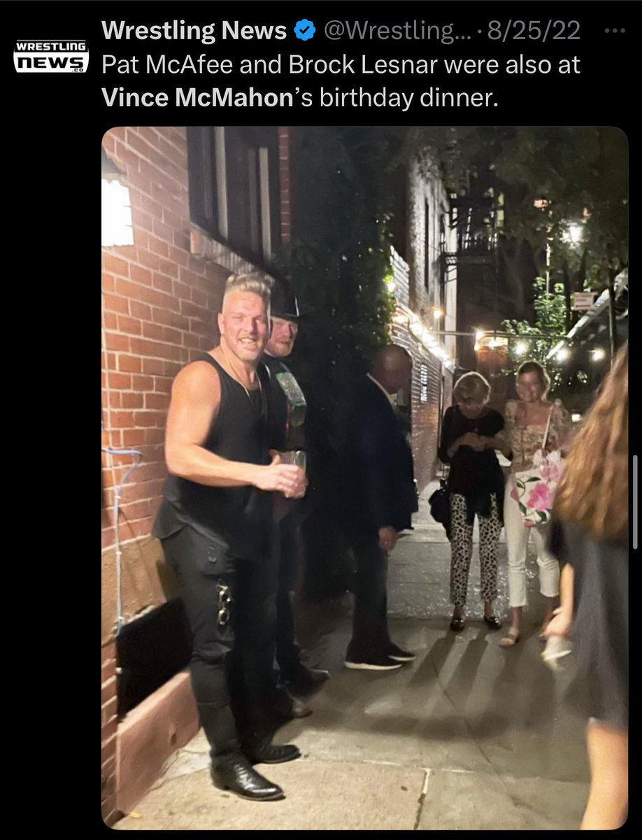 Kephfas's tweet image. More and more wrestlers have been revealed to have attended Vince McMahon’s 80th birthday celebration, in which Vince specifically tried to keep private to protect them.

Needless to say, he is respected by most of the IWC’s favorites, and I’m willing to bet that most of the…