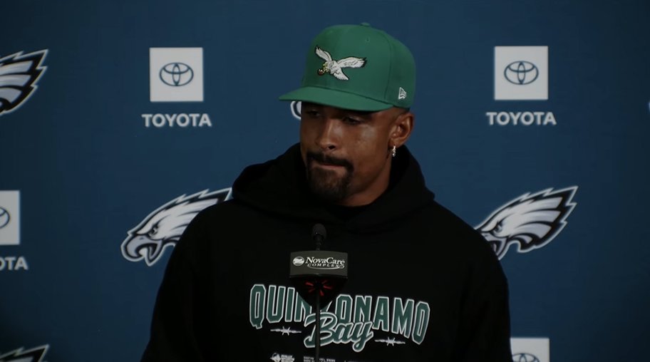 Jalen Hurts asked how the #Eagles offense can still be "getting on the same page" when they've been together for a while now: "It's like having all the same ingredients but having a different chef in the kitchen.. Somebody can make the same dish and it tastes different.. Ultimately, the objective is to go out and find ways to win, and it's changed in how we do that over the years. We're navigating it.. Mastering the things we can control, as Coach Sirianni always stresses. And we're getting there. We're one for all and all for one on this thing."