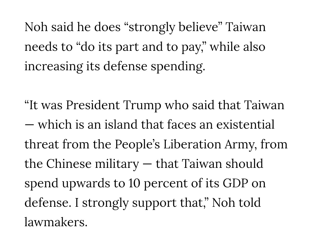 John Noh, Deputy Assistant Secretary of Defense for East Asia, tapped to take the reins as the Assistant Secretary of Defense for Indo-Pacific Security Affairs on Taiwan: