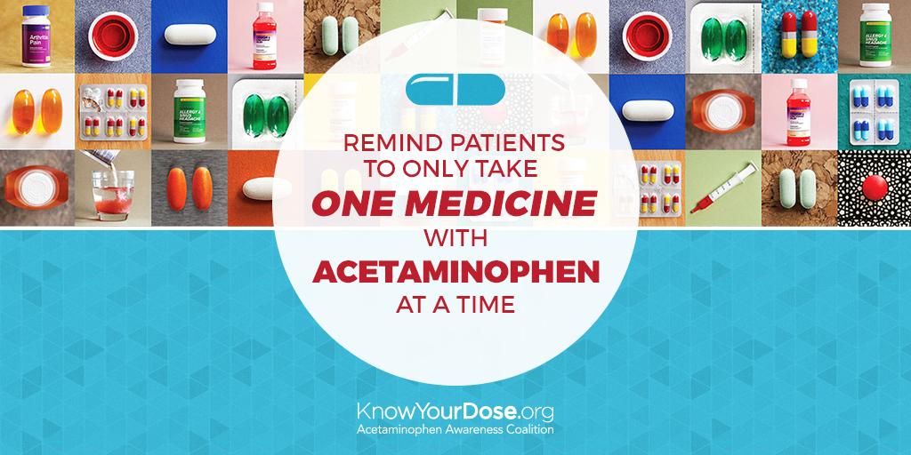 #HCPs: Before you start your weekend planning, here’s one more #acetaminophen safe use tip to share with your patients: Only take one medicine containing acetaminophen at a time. For more info on what your patients need to know, visit: bit.ly/KYD-HCP