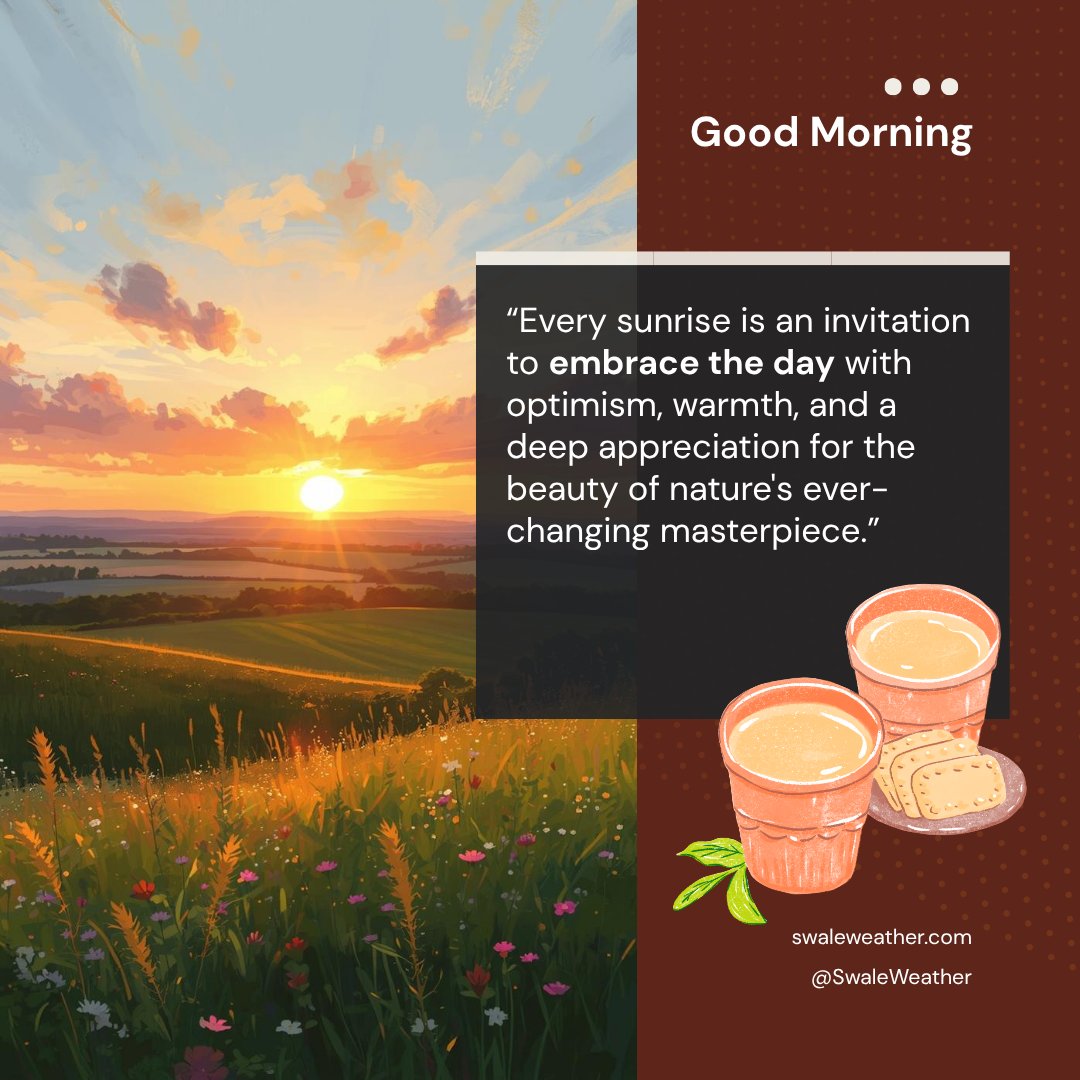 🌄 Good Morning,

Whether you're sipping tea on Sheppey, planning a stroll through Faversham, starting your day in Sittingbourne or anywhere else across Kent — take a moment to pause, breathe, and let the light guide your way. Here's to a peaceful and purposeful day ahead. ☕