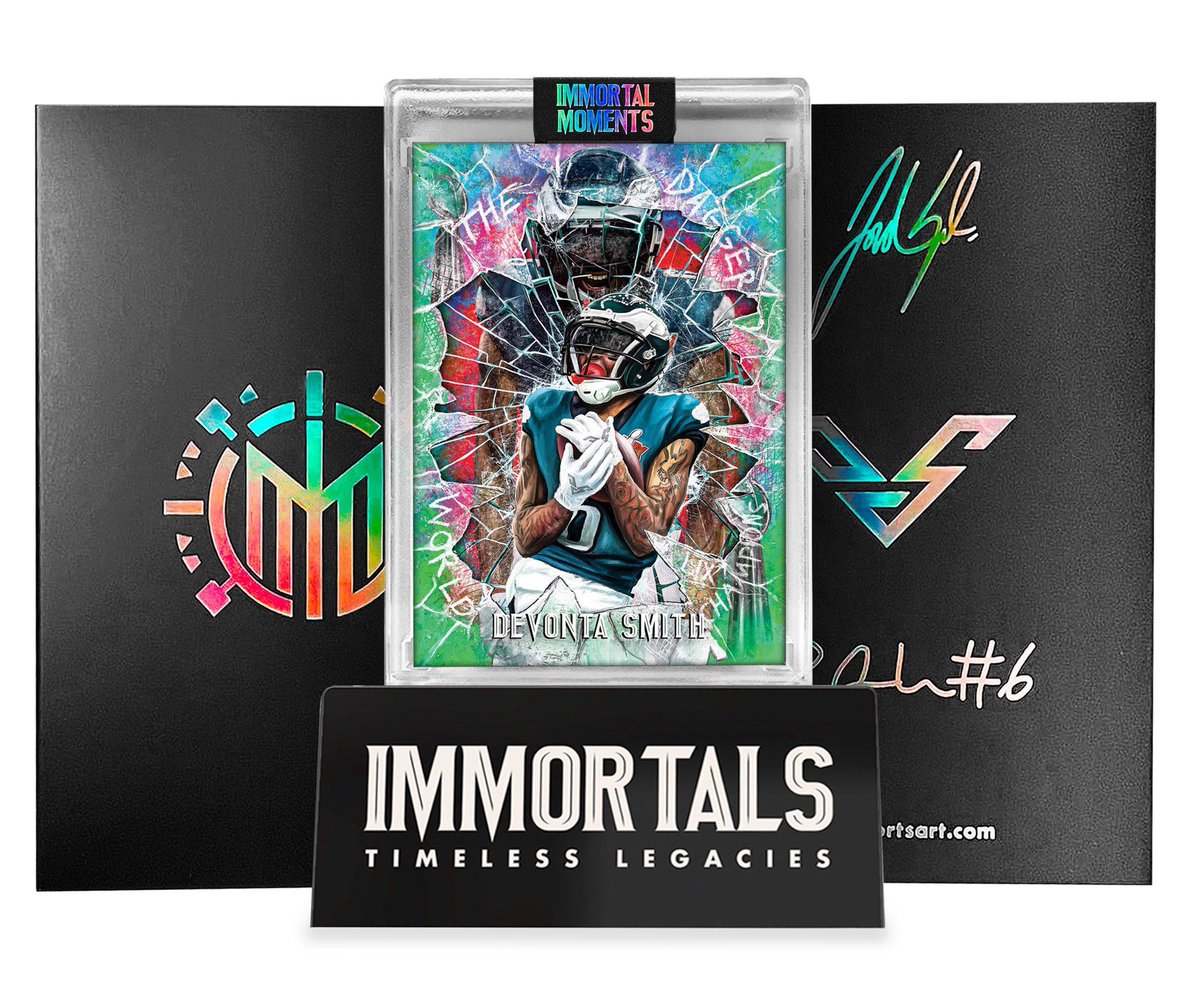 ‼️ #PHLSN GIVEAWAY🚨

👉DeVonta Smith "The Dagger" Card👈

ONE lucky #Eagles fan will be chosen to win the featured item!

To win👇
1) RT this post
2) FOLLOW @Spector_Art & @WegrynENT 

#FlyEaglesFly | #PHLSportsNation

👉Winner announced 10/12-8 PM EST 