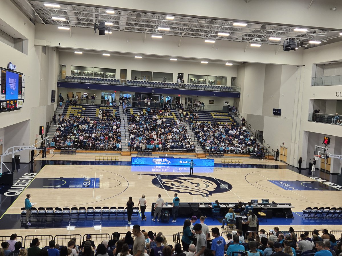 #Hornets holding purple & teal night at Queens University. 