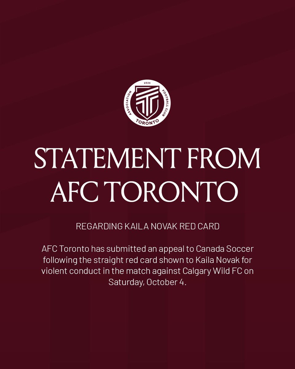 AFC_Toronto's tweet image. Statement from AFC Toronto 

#AFCToronto | #RunItOurWay