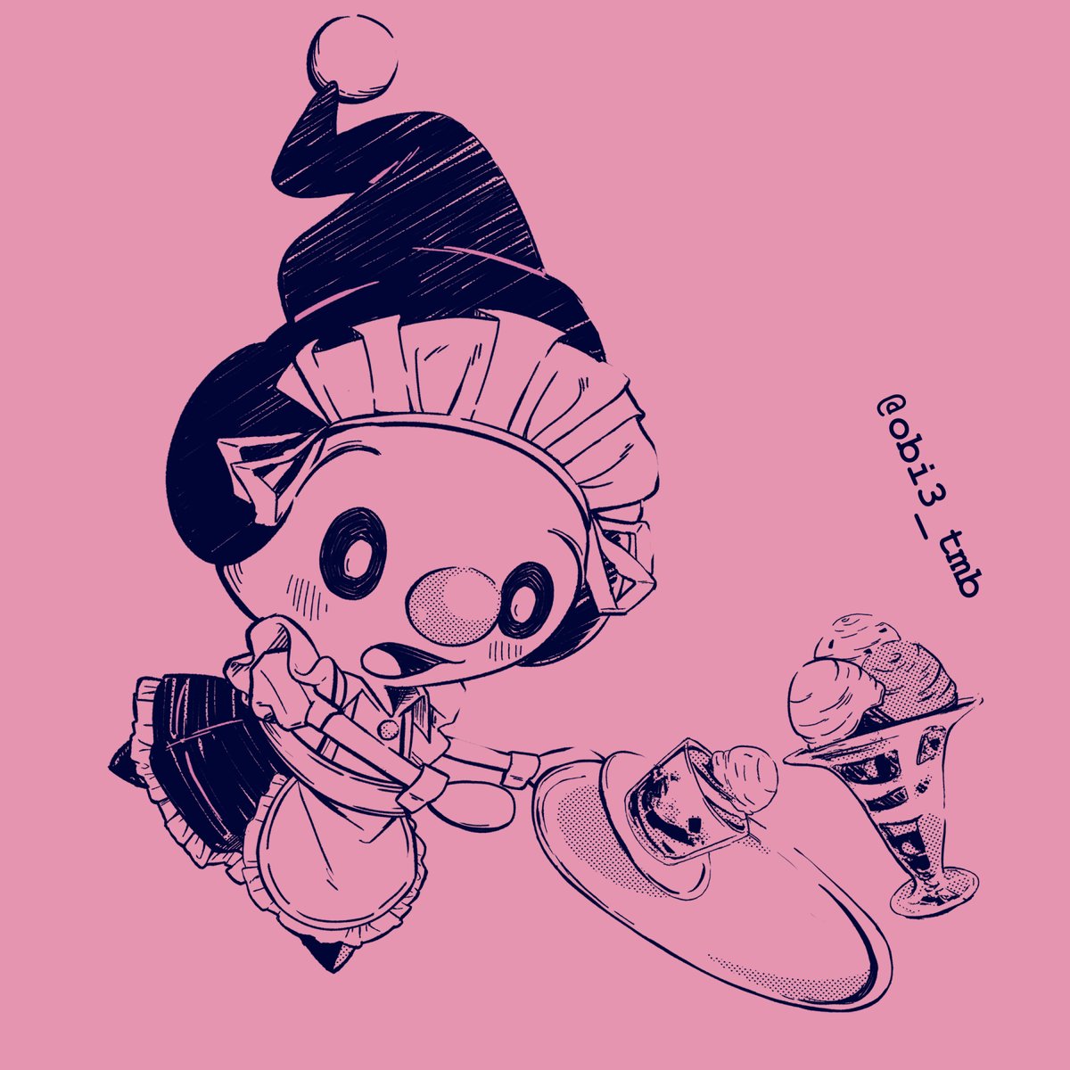 I'm scrapping a longer project I was hoping to get out before ZA. I got sad so I drew a mime jr. as a maid to feel better.