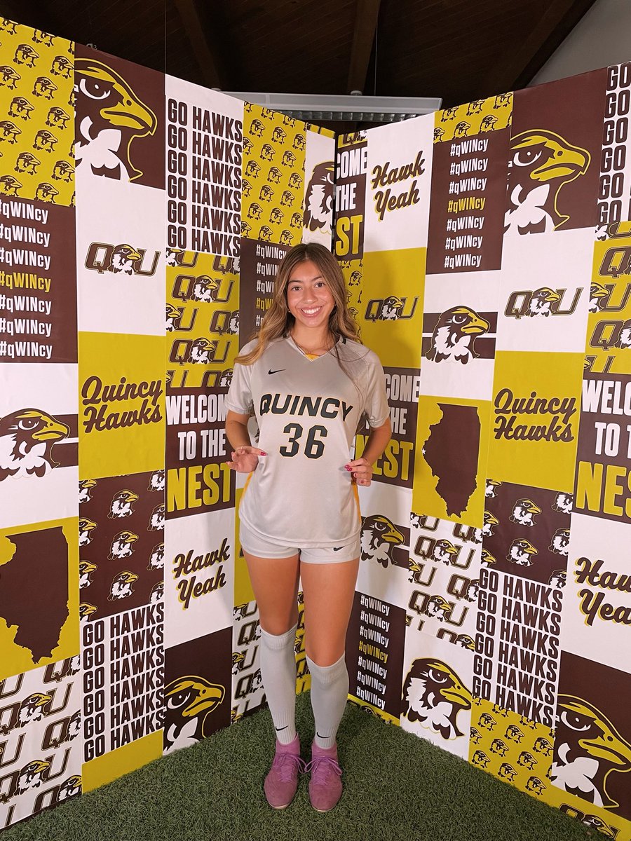 Lily_Gomez16's tweet photo. I am so excited and blessed to announce my verbal commitment to continue my athletic and academic career at Quincy University!! This journey and past year has truly been full of ups and downs but has also been filled with immense growth that I am forever grateful for. 
I am so thankful for my friends and teammates, all my coaches throughout the years, and the whole AGY staff. It is because of them I am the player and person I am today. My biggest thank you goes to my amazing parents for their never ending encouragement, belief, and support even through the hard times. They are my biggest inspiration and have sacrificed so much for me to do the thing I love. And none of this would have happened without my Lord and savior Jesus Christ. I am incredibly grateful to pursue my dreams. Lastly, I want to thank Coach Taylor and Coach Jewel for this opportunity.  I can't put into words for how excited I am to start my next chapter! Go Hawks!! 💛🦅

@HSSoccerKC @TheSoccerWire @QUHawksWSoccer @KSRUSHGA08 @GAcademyLeague @ImCollegeSoccer @ImYouthSoccer @KSRGirlsAcademy @KS_RushSoccer @PrepSoccer