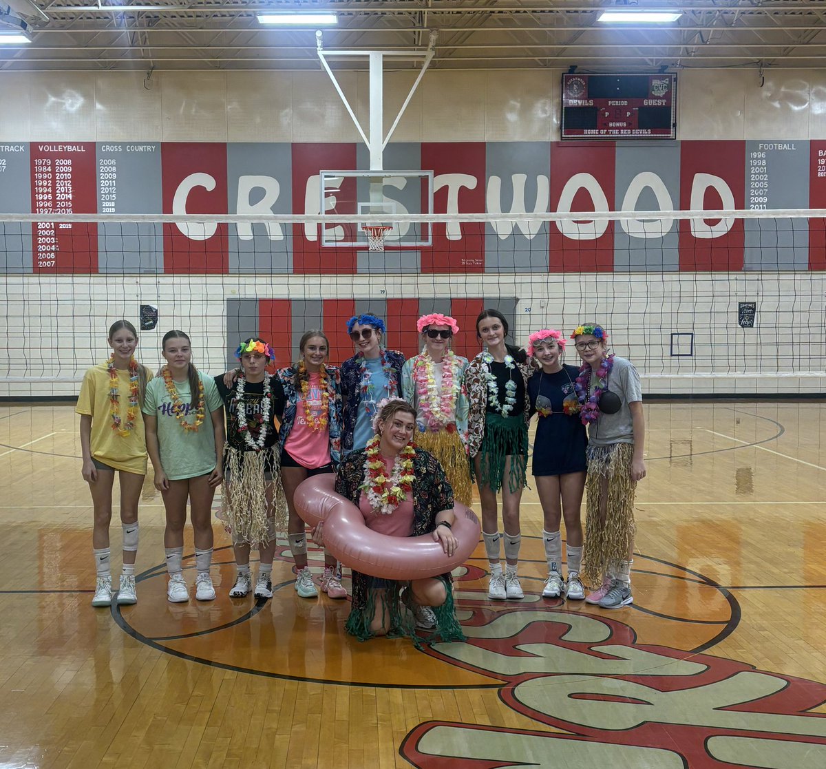 MathWithMsBretz's tweet image. Fun last practice with these girls. I am going to miss them a lot! 

We had a Hawaiian themed and anything but a water bottle fun last practice. Last home game tomorrow versus Kirtland.🌺🏐