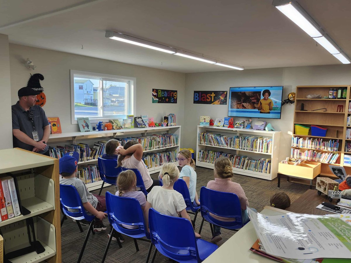 Botwood Fire Department made a visit to the Botwood Kinsmen Public Library today during Fire Prevention Week