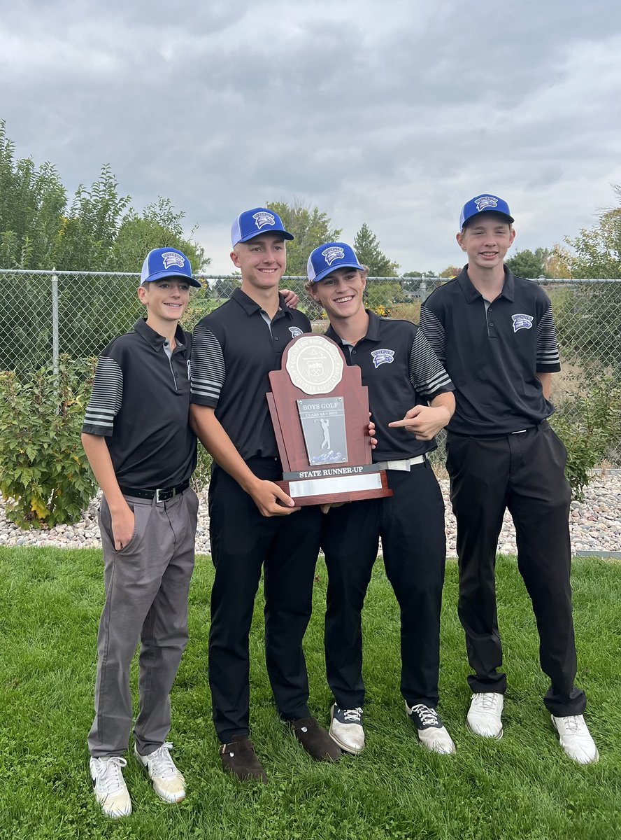 CHSAA's tweet photo. Congratulations to Mead on winning the 4A Boys Golf State Championship, and to Broomfield for finishing second. 
 
Another congratulations to Grand Junction’s Hunter Simmons for taking home medalist honors, and to all 10 of the medalists. https://t.co/kmPNSrmS1k