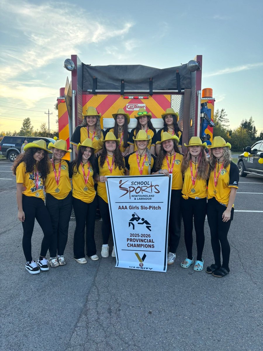 Botwood Fire Department was honored to lead a motorcade to celebrate the Botwood Collegiate Girl's Softball team.... Provincial 3A Champs