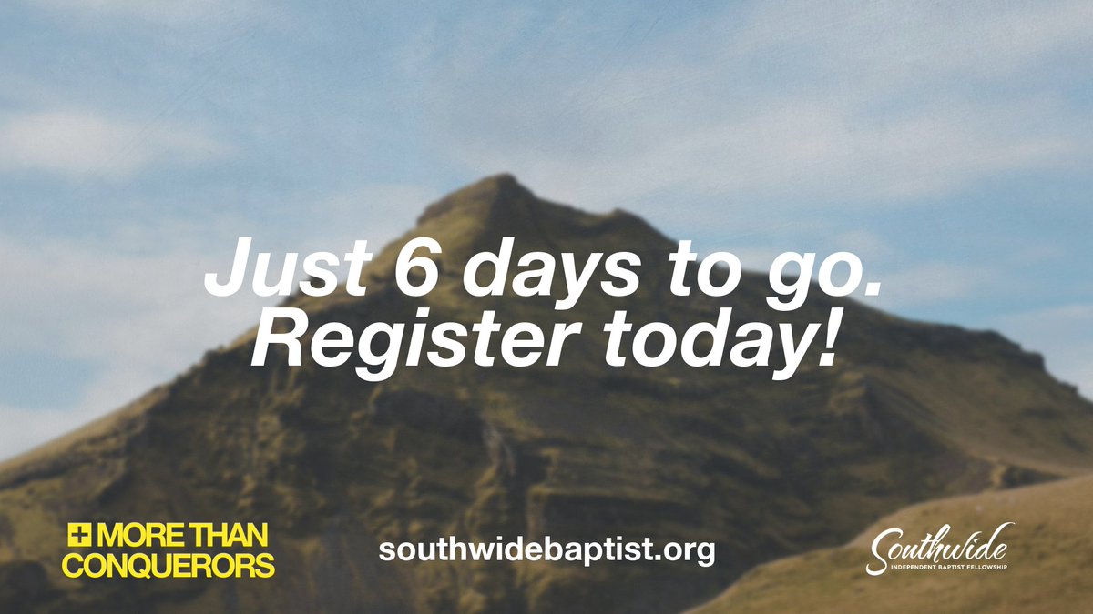 We are excited by the tremendous group coming this year already. Don't forget to register now at southwidebaptist.org. We are praying for God to work in a mighty way!