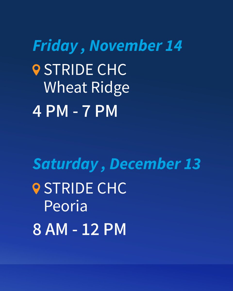 stridechc's tweet image. Save the dates ✅

Protect yourself and your loved ones this #FluSeason!

🚶🏻‍♂️ Just walk in – No appointment need it

Self-pay price $30
.
#FluShot #Denver #STRIDECHC #Healthcare #GetVaccinated