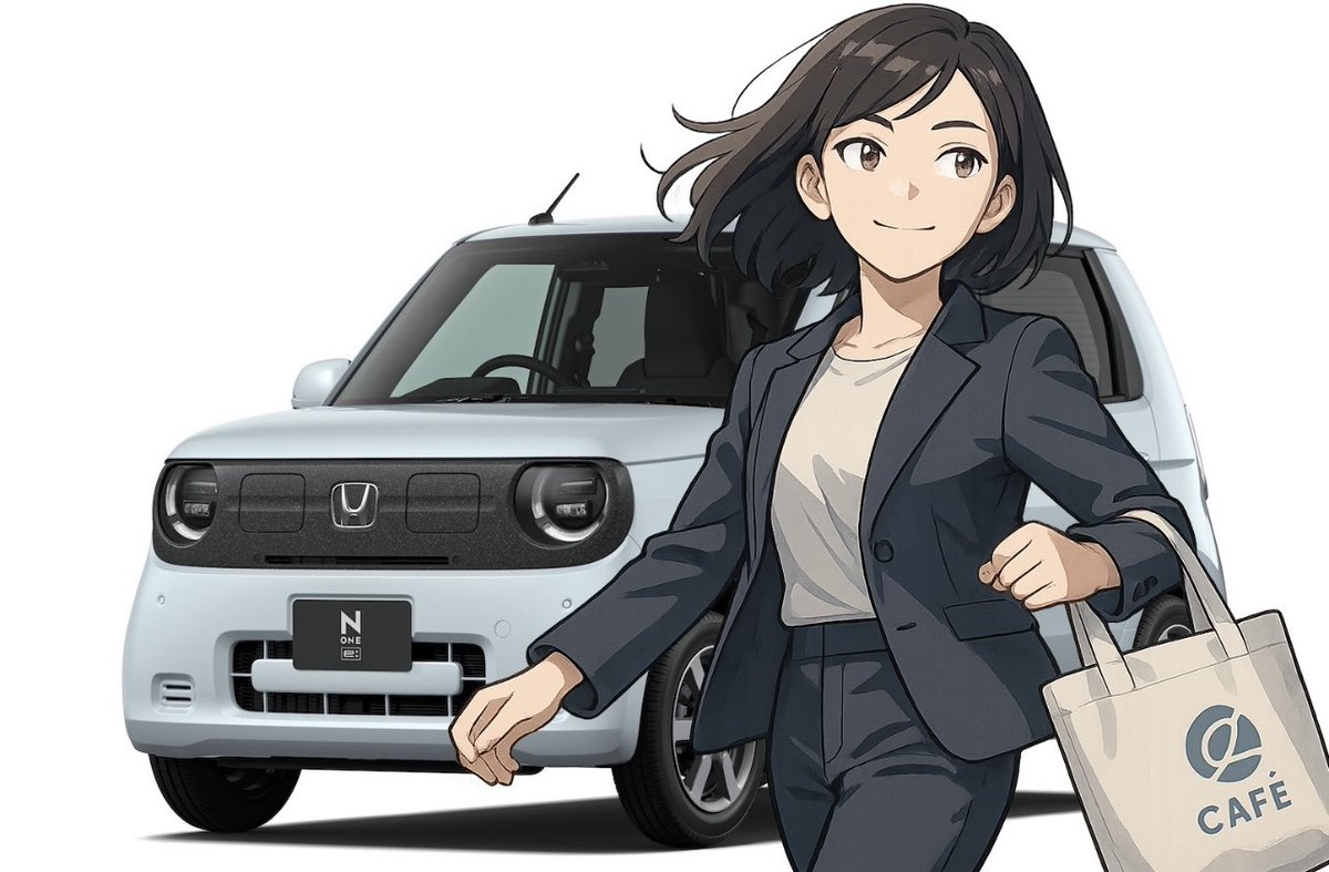 yoshimiru_SS's tweet image. ホンダ『N-ONE e:』のこの絵って。

ホンダ公式？AIかしら。