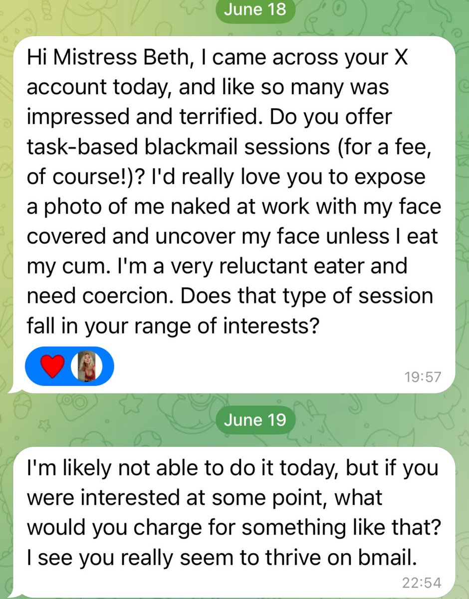 I do offer BLACKMAIL &amp; EXPOSURE (I’m a pro at it to be honest… see pic😈) … If this is something you want DM me… I require a fee after initial discussions &amp; BEFORE I post please be aware 😘

Findom femdom sissy sub slave kink