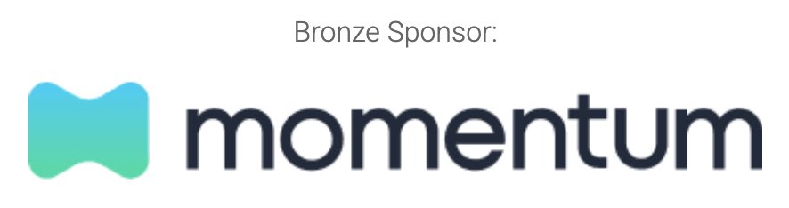 Big thank you in advance to our Bronze sponsor <a href="/dealmomentum/">Momentum</a>