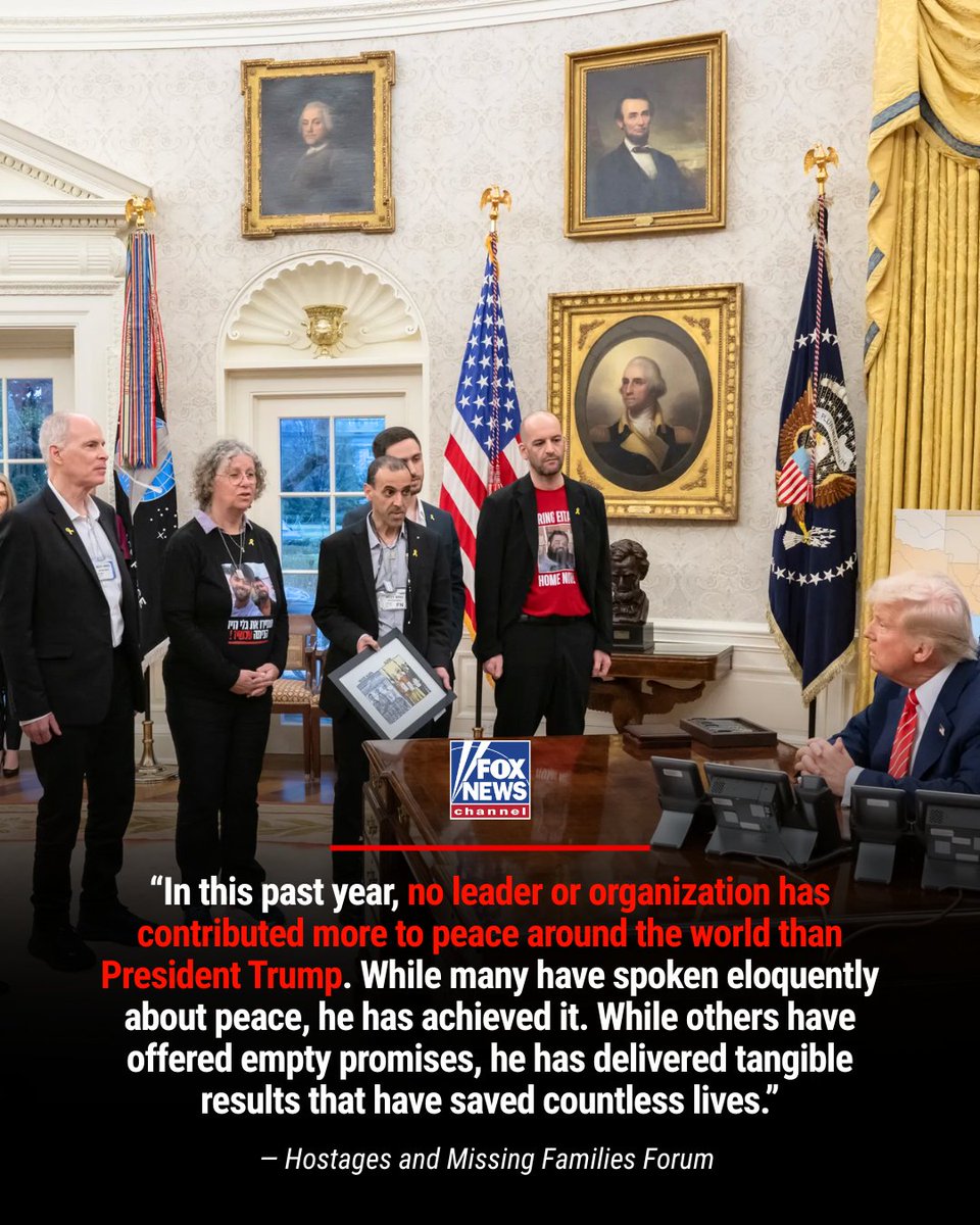 'WE WILL NEVER FORGET': President Trump thanked the Hostages and Missing Families Forum for pushing for him to receive the Nobel Peace Prize. "President Trump's determination to bring peace made possible what many said was impossible," the group said.