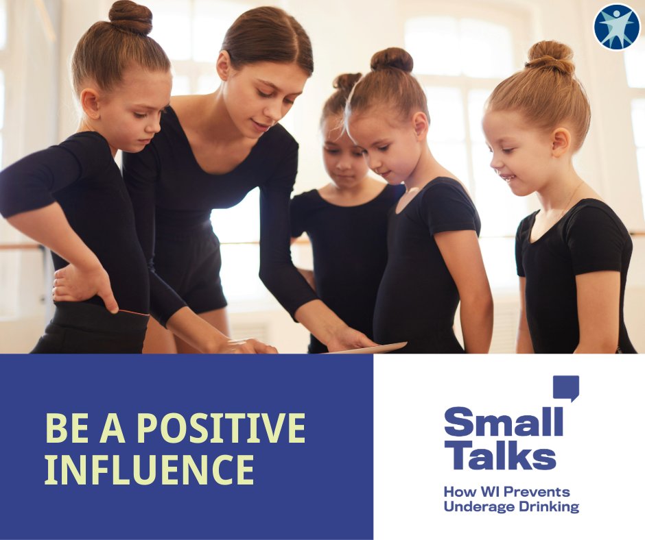 DHSWI's tweet image. Kids listen to what role models say. After all, you are the biggest positive influence in their lives.
Learn how you can help to change the perception of #UnderageDrinking and give kids the confidence to grow up alcohol-free: dhs.wisconsin.gov/small-talks/ro… #SmallTalksWI