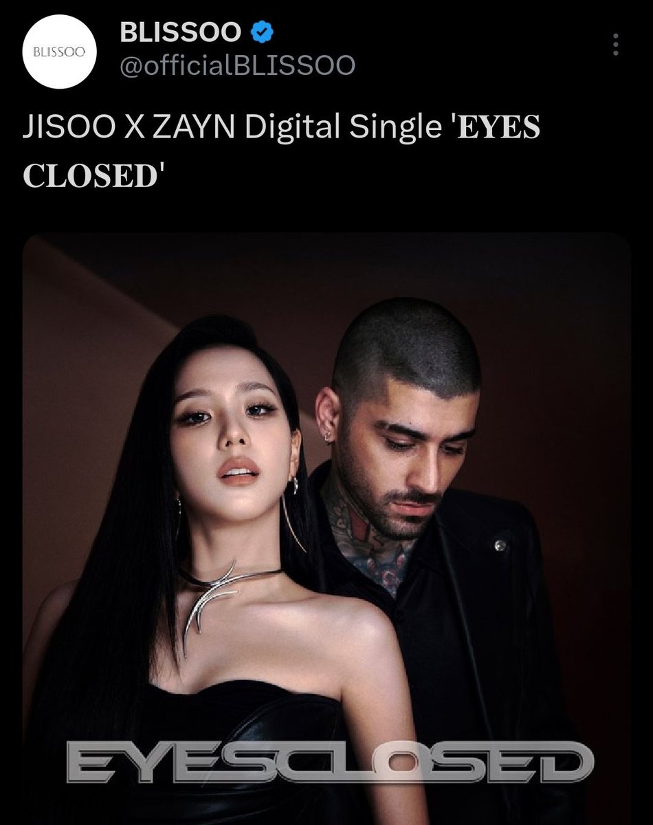 Rosiesmilecute's tweet image. Jisoo sin decirnos la fecha y Zayn ya lo hizo 😭