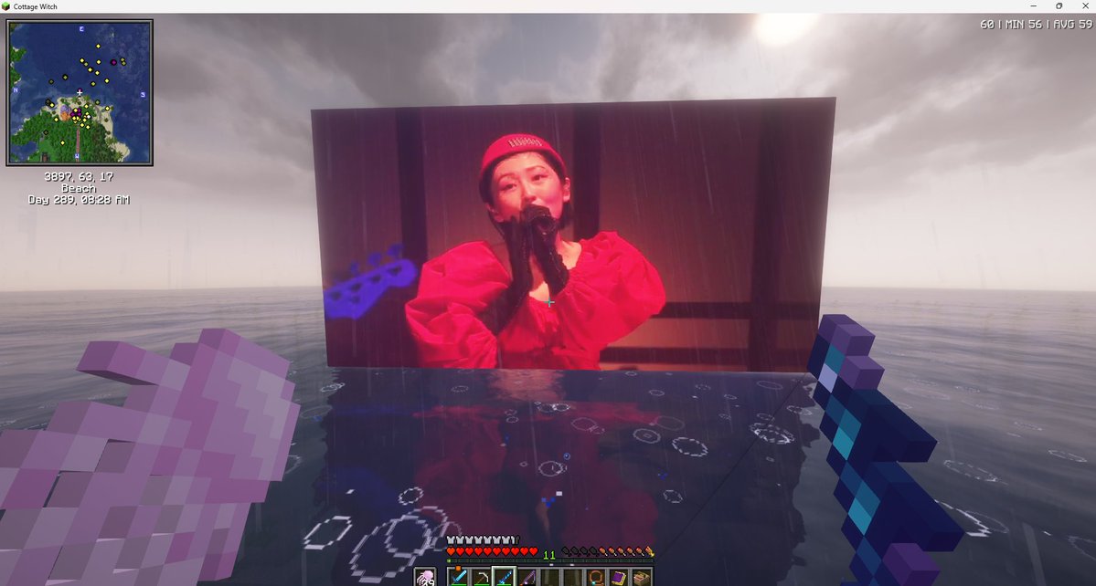 on the cottage witch server watching a mili concert on the big screen
ah yes... the life of a debonheir