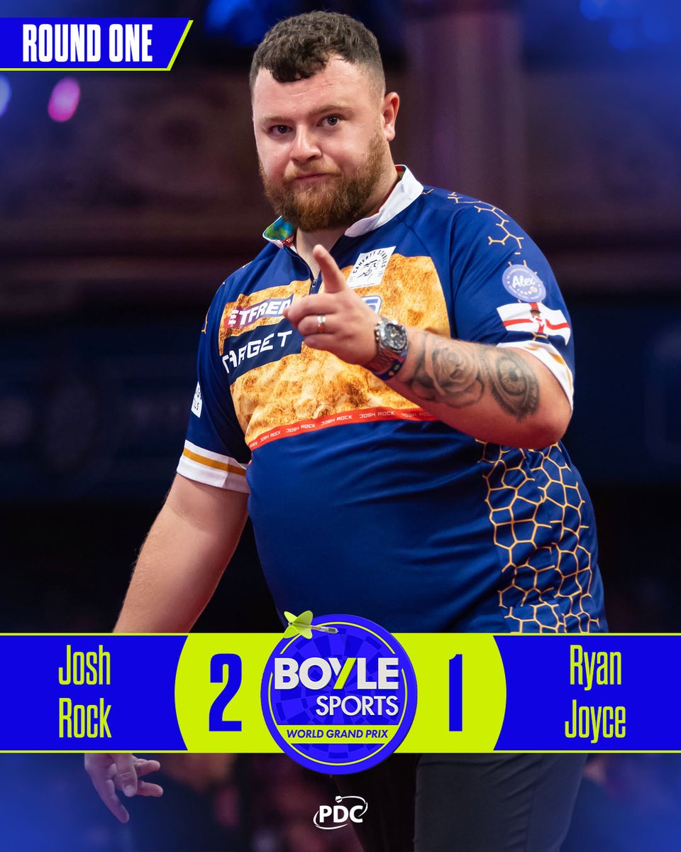 ROCK BREAKS NEW GROUND!

Josh Rock celebrates his maiden win on the World Grand Prix stage, overturning an early deficit to edge out Ryan Joyce in a last-leg decider!

📺 bit.ly/WGP25Live 
#WGPDarts | R1
