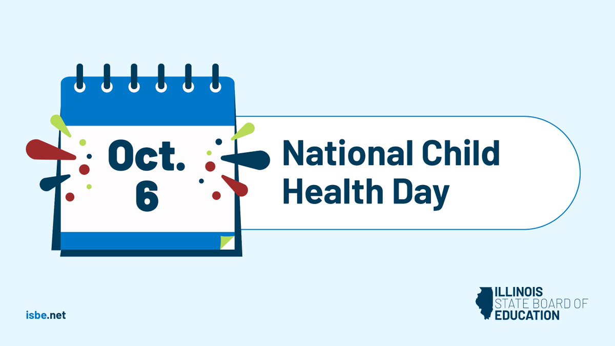 ISBEnews's tweet image. Yesterday was National #ChildHealthDay! A student&apos;s physical and mental well being is fundamental to their ability to learn and grow. We recognize the vital role that schools, families, and communities play in creating healthy environments where every child can flourish.
