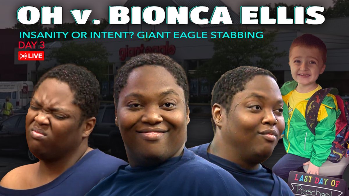 trialTVLive's tweet photo. WED 11amET - LIVE: OH v Bionca Ellis - Insanity or Intent: Giant Eagle Stabbing - Day 3
Join us and comment on how you feel about this trial..π
https://t.co/jZaPZgGbNX
#BioncaEllis #JulianWood #OhioTrials #TrueCrime #CourtLive #TrialCoverage #ClevelandCourt https://t.co/7mqD0hKXk4
