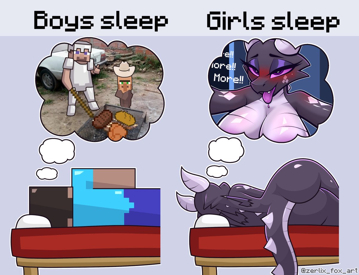 Minecraft boys 👍🍗 / Minecraft girls 👀💦
