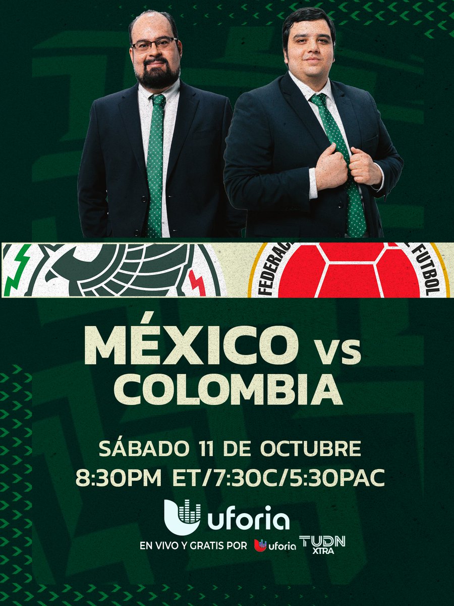 ❤️🇲🇽El corazón late más cuando <a href="/miseleccionmx/">Selección Nacional</a>  se alista para la victoria 

ESTE SÁBADO se nos viene duelazo ante la Colombia de James Rodríguez 🇨🇴

#CompaVsParce por #UFORIA en #TUDNXtra 📲