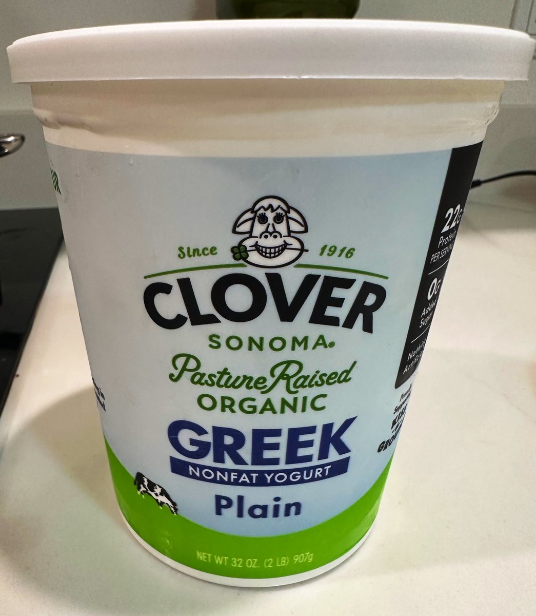 free_style_chef's tweet image. I thought Fage brand of Greek yogurt was the king of high protein yogurt. 

I’ve just discovered this one! 22g protein per serving. And it’s super thick and creamy! 

Best part - Costco carries it! 

#yogurt #yogurtbowls #highprotrin