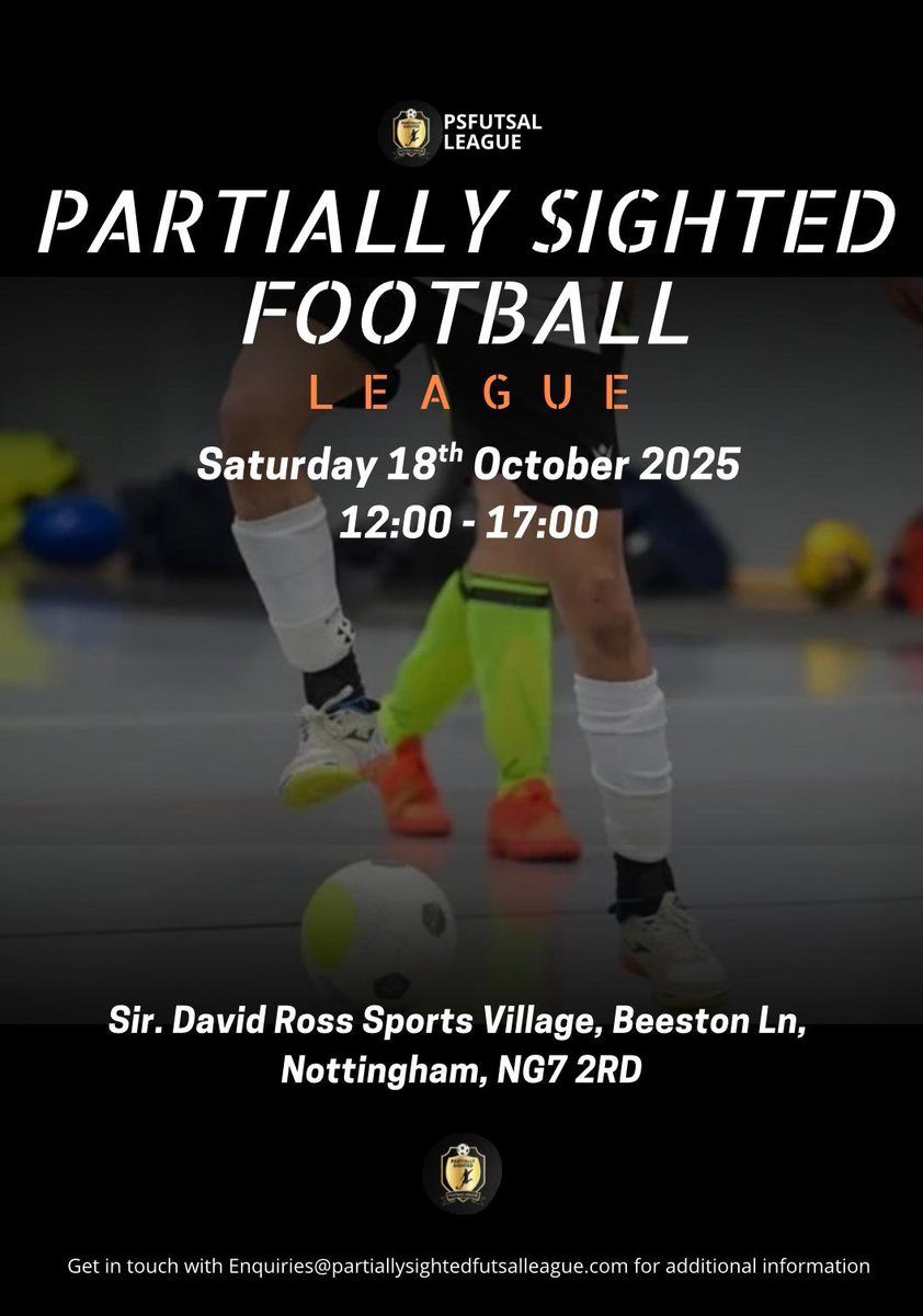 Partially Sighted Football League tweet media