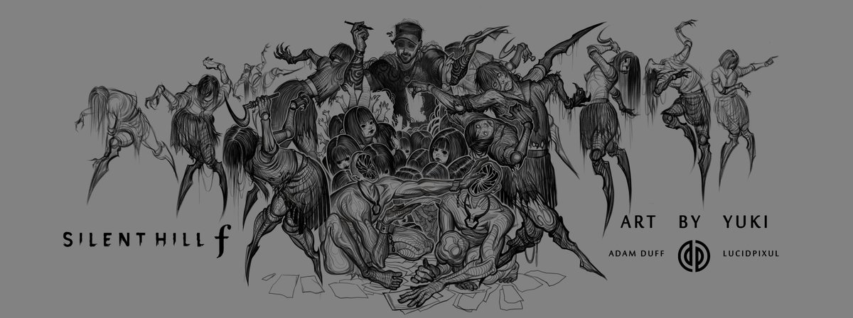Sketch/fanart for <a href="/AdamDuffArt/">Adam Duff</a> and <a href="/SilentHill/">Silent Hill Official</a> 🎴

#silenthillf #silenthill #fanart #sketch #hinakoshimizu