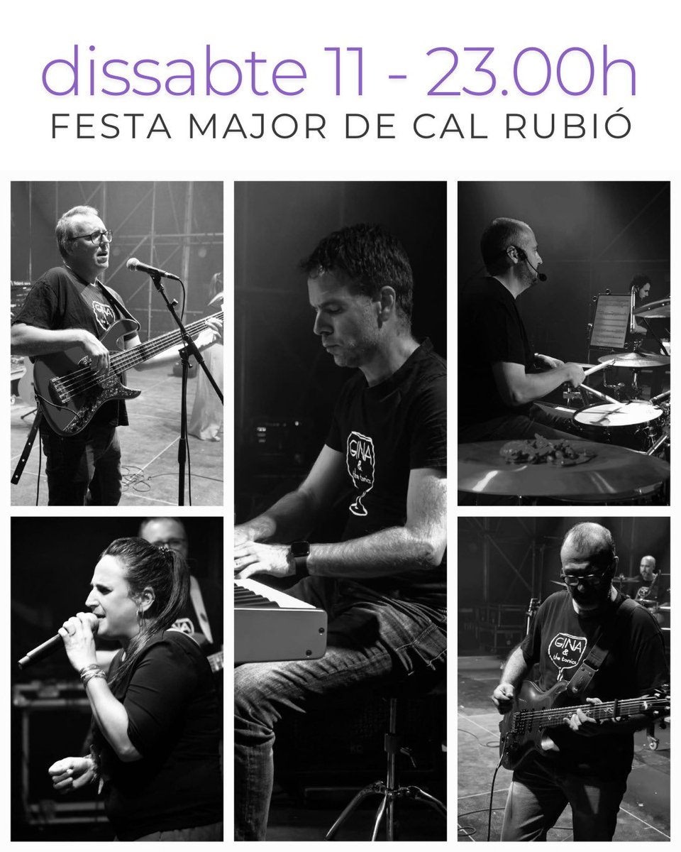 Ep! Dissabte onze a les onze toquem a la Festa Major de Cal Rubió!