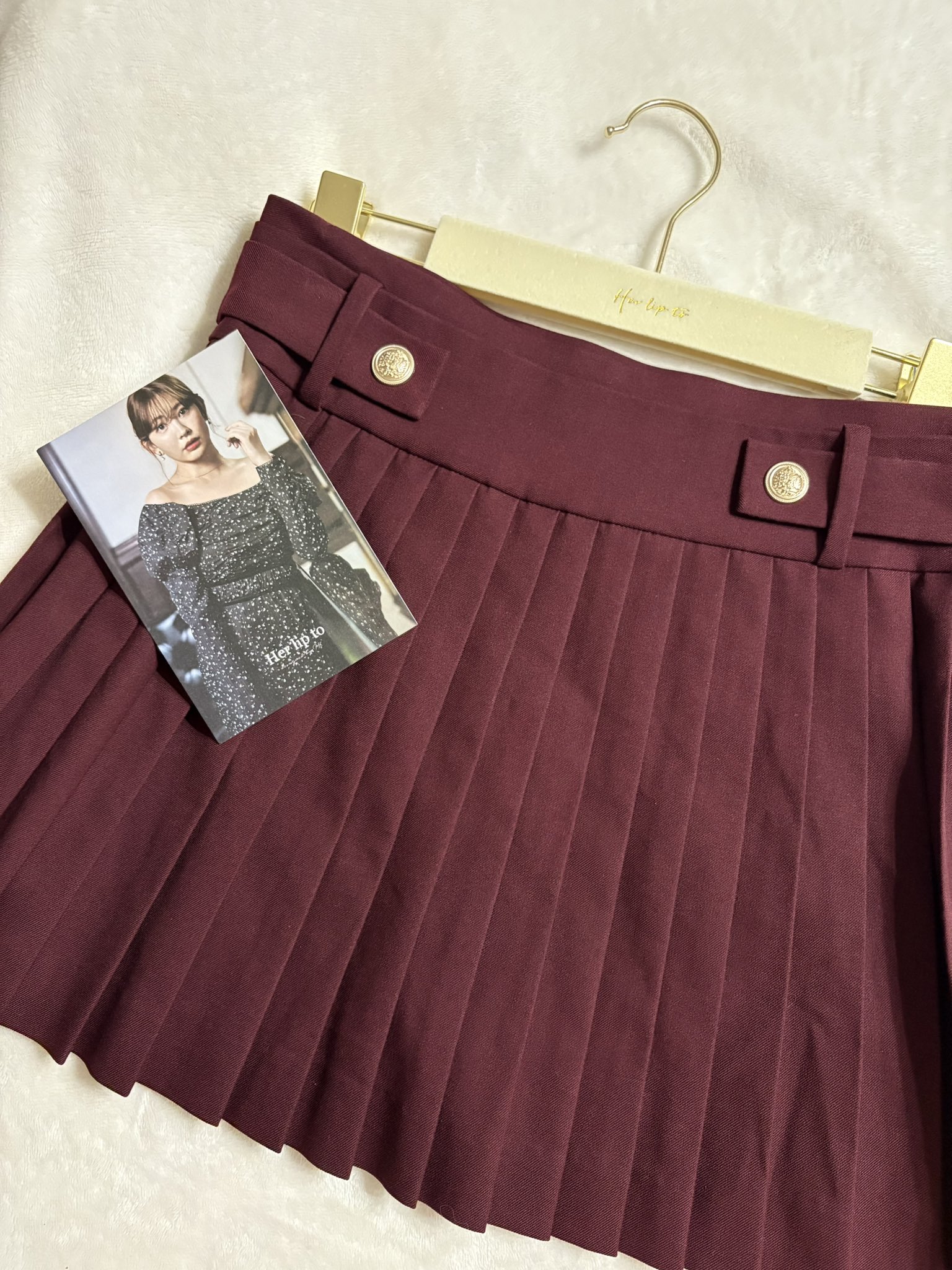 スカート Pleated Mini Skirt herlipto Pleated Mini Skirt