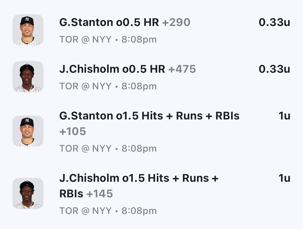 EmperorCassidy's tweet image. Blue Jays/Yankees ADDS:

@ReRackPicks