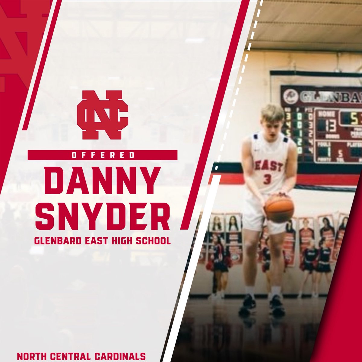 Danny Snyder (@danny_snyder3) on Twitter photo Thank you to Coach Kmiec, Coach Sorenson and the rest of the <a href="/NCCMBB/">North Central College Men's Basketball</a> staff for the great visit. I am blessed to say I have received an offer from North Central College!
<a href="/Vinny_Buckets/">Vince Kmiec</a> <a href="/alexscorenson/">Alex Sorenson</a> 
<a href="/GEastHoops/">Glenbard East Boys Basketball Team</a> <a href="/BreakawayBball/">Breakaway Basketball</a> Thank you to Coach Kmiec, Coach Sorenson and the rest of the <a href="/NCCMBB/">North Central College Men's Basketball</a> staff for the great visit. I am blessed to say I have received an offer from North Central College!
<a href="/Vinny_Buckets/">Vince Kmiec</a> <a href="/alexscorenson/">Alex Sorenson</a> 
<a href="/GEastHoops/">Glenbard East Boys Basketball Team</a> <a href="/BreakawayBball/">Breakaway Basketball</a>