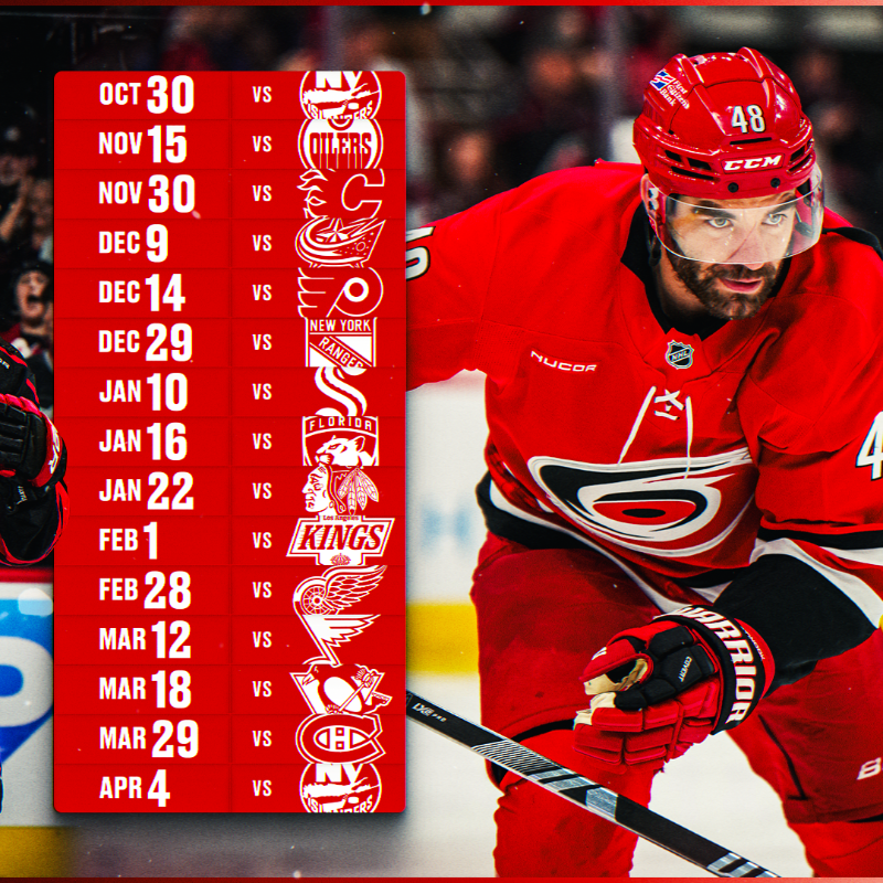 Canes's tweet photo. Sweater weather is finally here 🔴⚫️