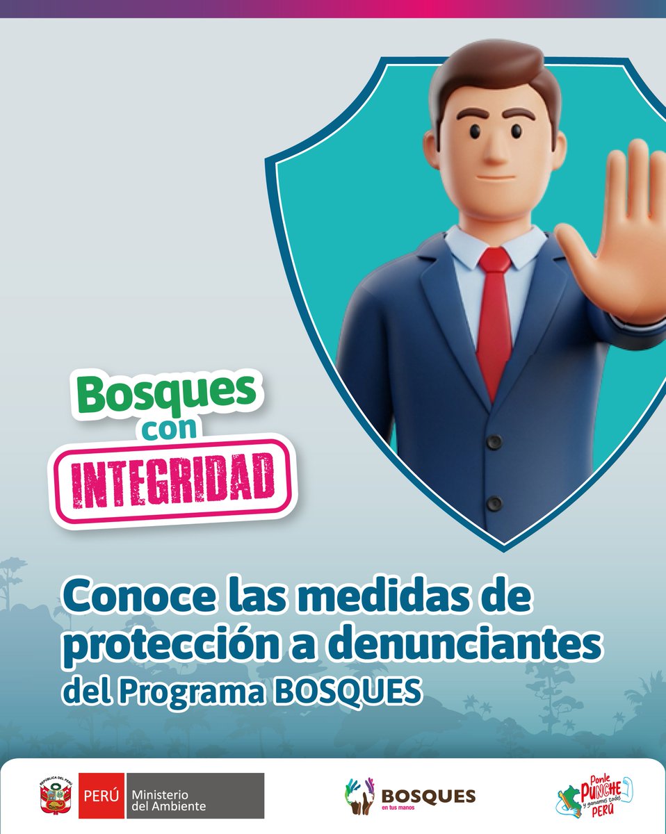 ProgramaBosques's tweet image. ¿Conoces algún acto de corrupción en el Programa BOSQUES?
📘 Conoce la normativa que respalda este proceso:
gob.pe/institucion/mi…
🖥️ Presenta tu denuncia de manera segura y confidencial en:
denuncias.servicios.gob.pe
#BosquesConIntegridad #ProgramaBosques #15AñosPorLosBosques