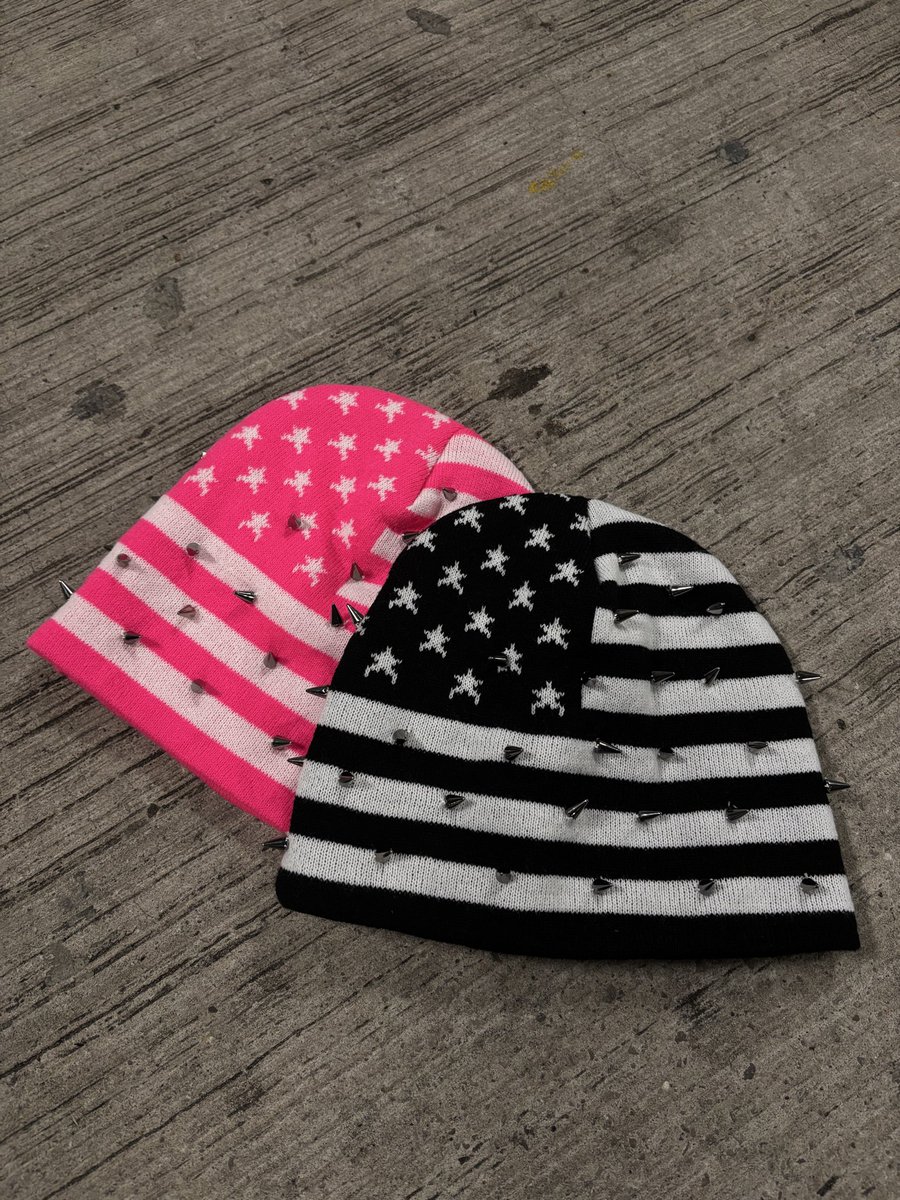 sydneymendes_'s tweet photo. “his &amp; hers” beanies i made for my brand https://t.co/cUIwGTTD9c